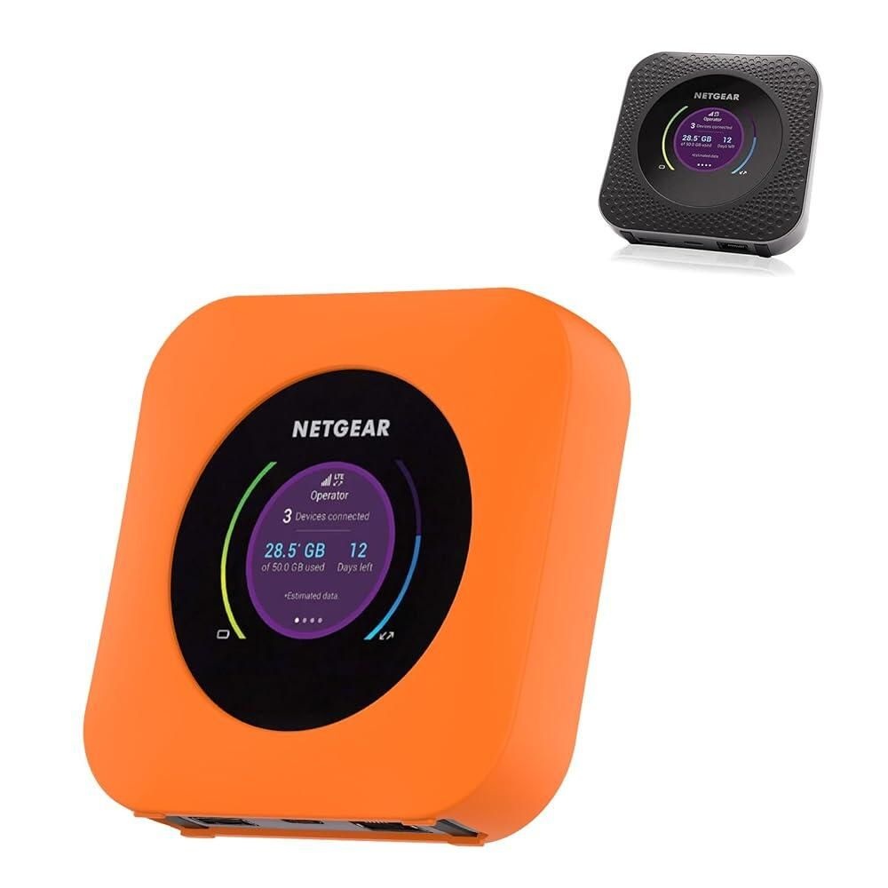 [해외] NETGEAR Nighthawk M1용 케이스 NOUKAJU 실리콘 소재 보호 커버 낙하 방지 긁힘 충격 방진 M1 MR1100용 오렌지 [호환]