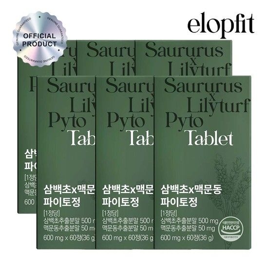 삼백초 맥문동 파이토정 60정 X 6박스