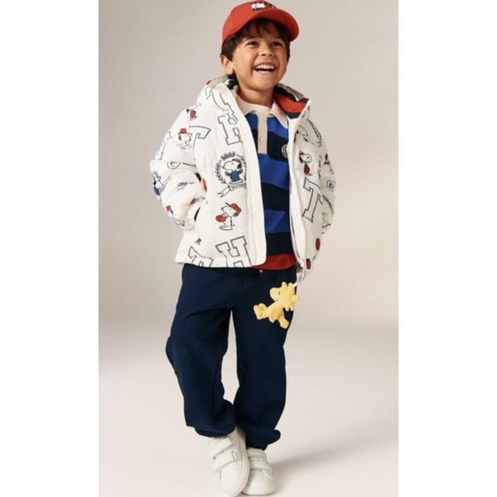 타미힐피거키즈 26년 FW T42G7QJC900BT1 피너츠 푸퍼 재킷 화이트 네이비 1000882419089