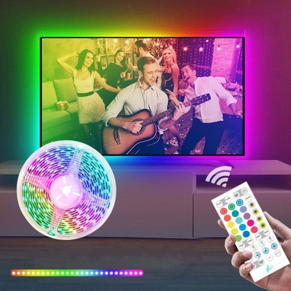 루시 TV 모니터 간접등 무드등 붙이는 LED바 줄조명 파티라이트 라인 게임방 인테리어 커튼박스 조명 10m 비상