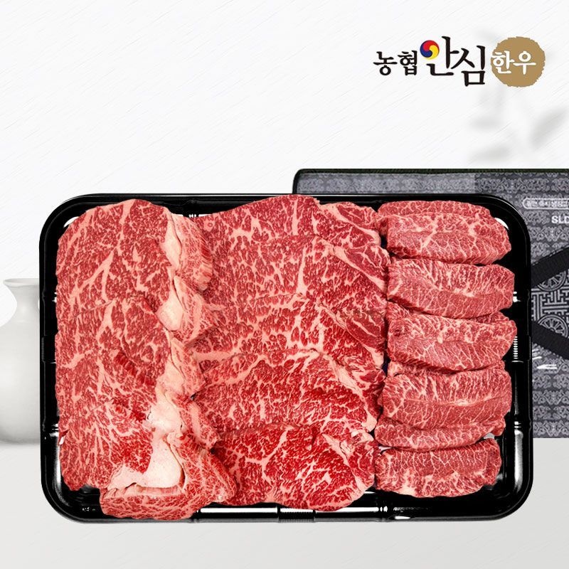 농협안심한우 [농협안심한우] 1등급 한우 선물세트 채반 구이4호 1kg (등/채/특)