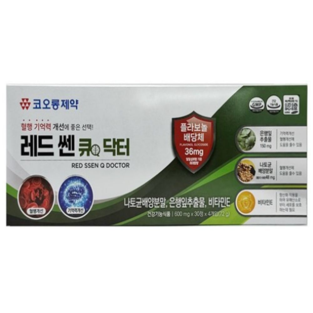 (주)팜크로스 코오롱제약 레드 쎈 큐 닥터 징코 120정, 1박스