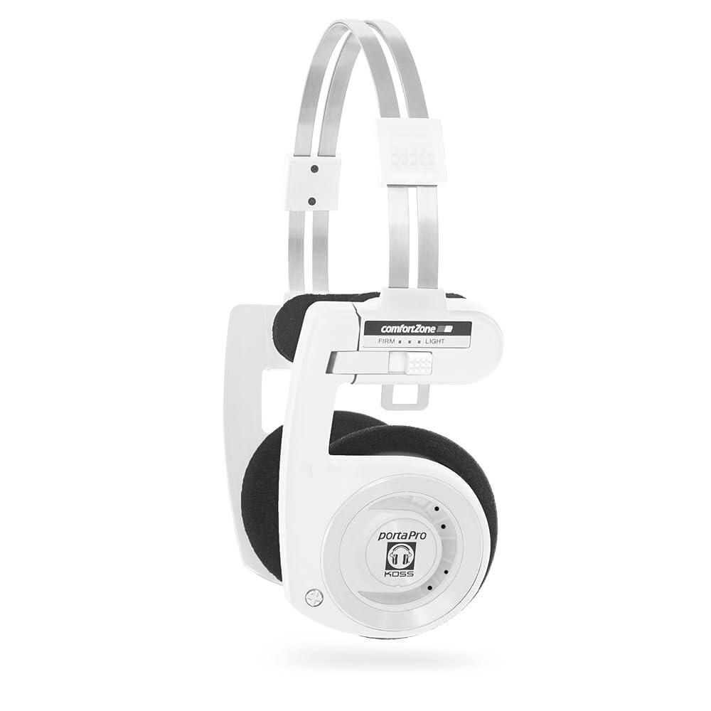 KOSS [해외] Koss Porta Pro 무선 2.0 블루투스 온이어 헤드폰 20시간 배터리 USB-C 충전 마이크 아날로그 오디오 패스 스루 레트로