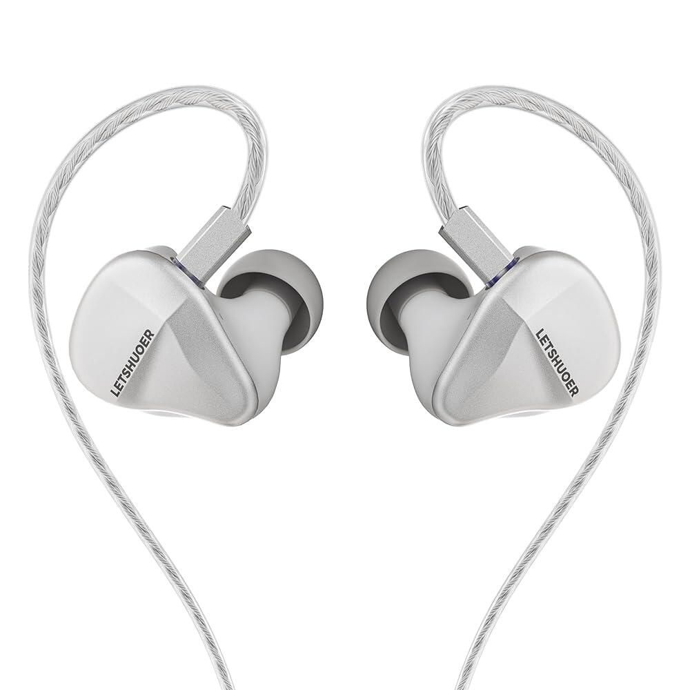 [해외] Letshuoer Cadenza4 10mm 베릴륨 코팅 1DD+3Knowles BA 하이브리드 4 드라이버 HiFi 인이어 모니터 이어폰 탈착식 0.78mm 2핀 구
