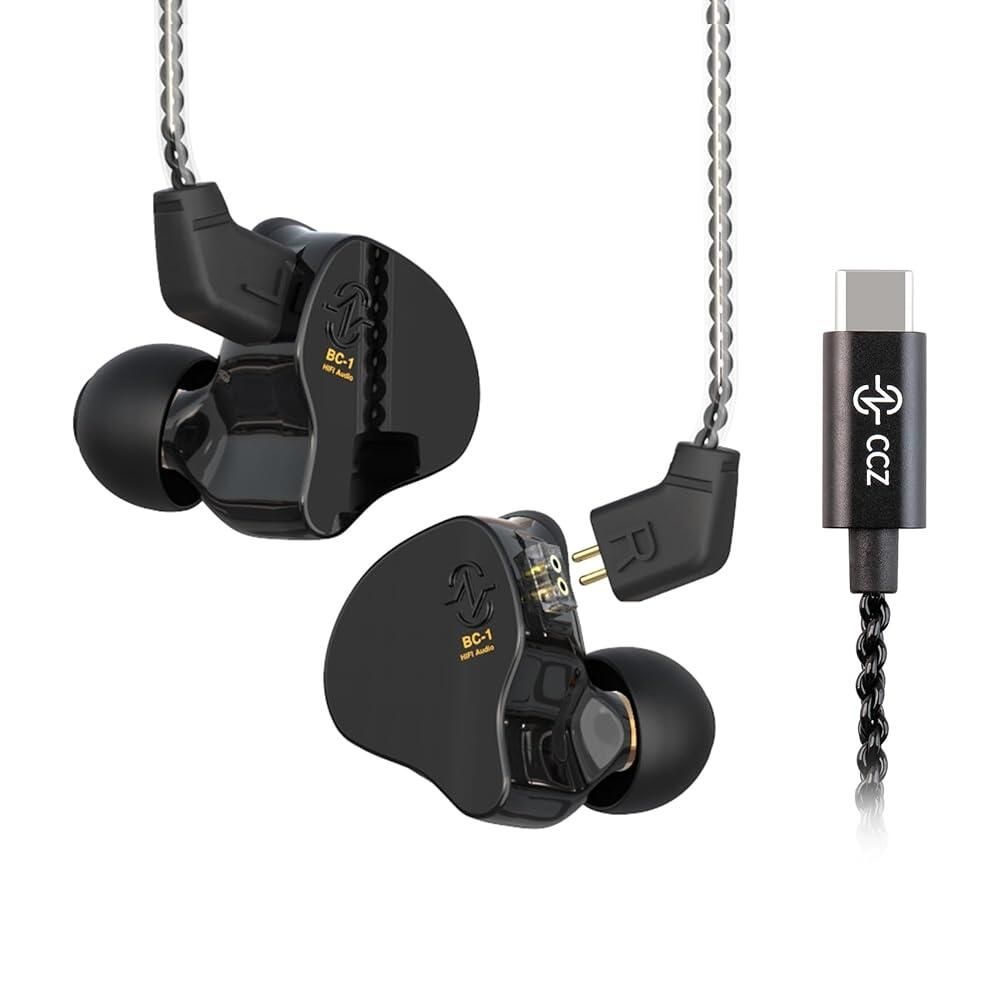 Yinyoo [해외] CCZ Melody Gaming iem 이어폰 선명한 사운드의 인이어 모니터 hifi 1DD 1BA 드라이버 유선 이어버즈[호환] PC 노트북 컴퓨