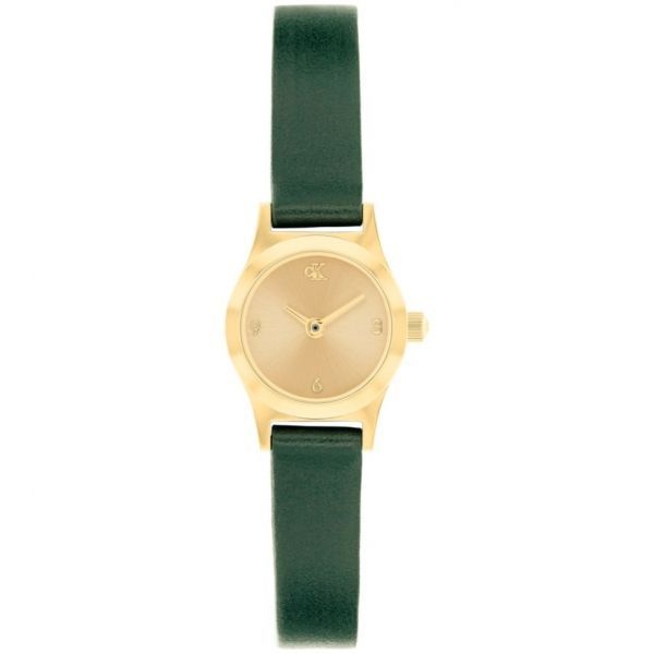 Calvin Klein [해외] 캘빈클라인(Calvin Klein) 여성용 CK 컨템포러리 그린 가죽 스트랩 시계 18mm 1024242