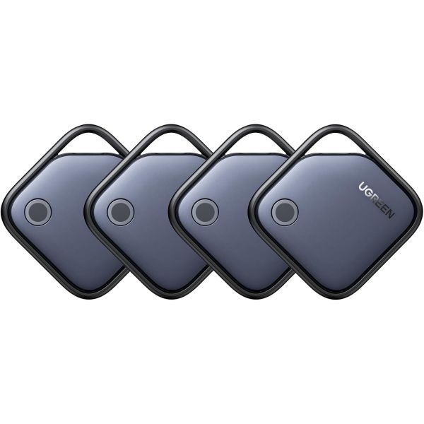 [해외] UGREEN FineTrack iOS 전용 에어 트래커 태그 4개 팩 2년 교체 가능 배터리 블루투스 Apple Find My와 호환 열쇠 짐 지갑용