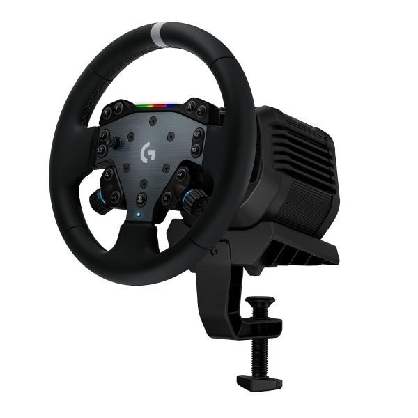 [해외] Logitech 로지텍 G RS50 시스템 3피스 Sim Racing 스티어링 휠 설정 8Nm 직접 구동 베이스 13개 버튼 RS 허브 11인치 라운드 P