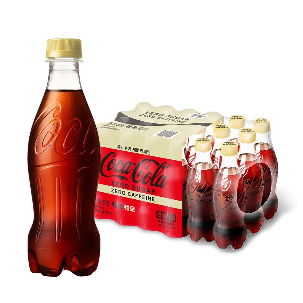 코카-콜라 제로 제로 라벨프리 PET 370ml 18개