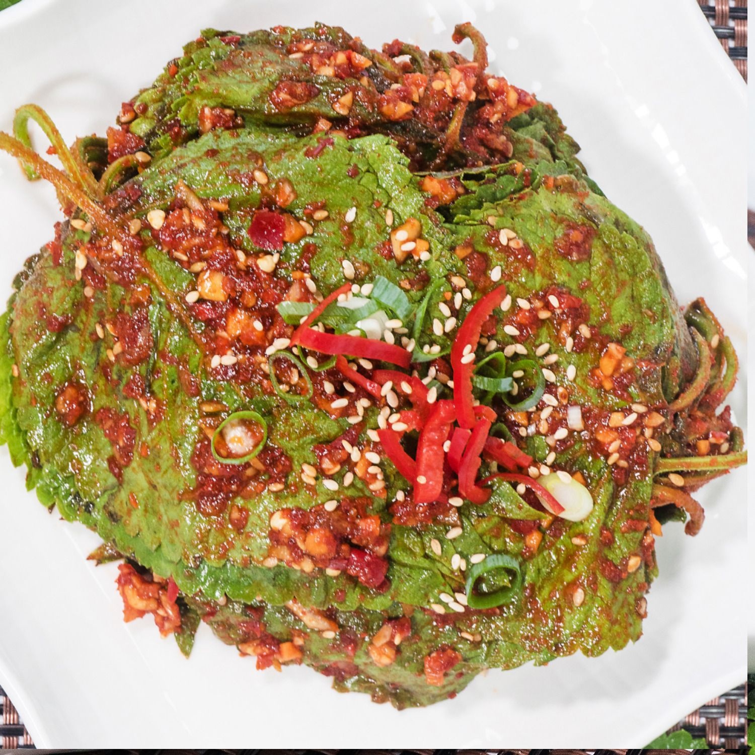 추부깻잎100% 당일제조 밥도둑 양념생깻잎김치 매운실비생깻잎김치 500g/1kg