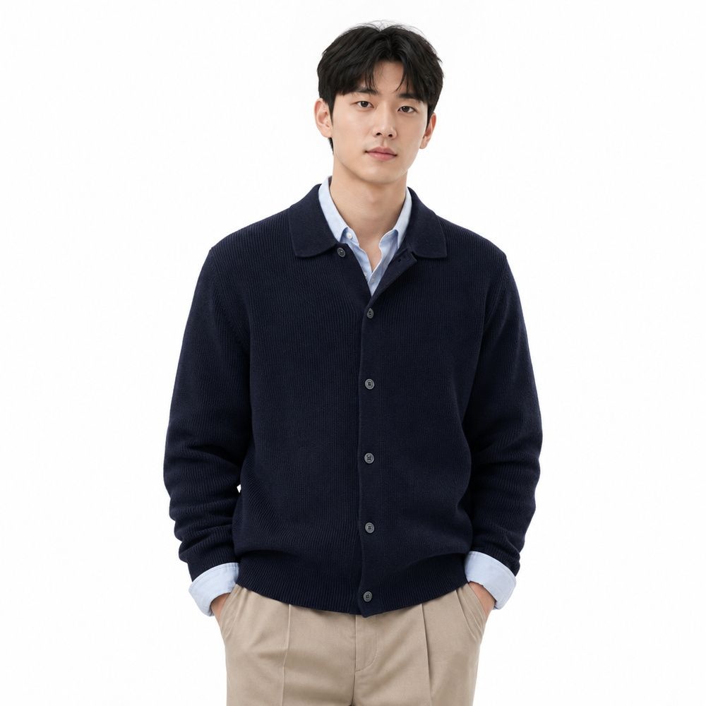 모로엠 남성 골지 카라 데일리 가디건 DMG-CA-Q4491136
