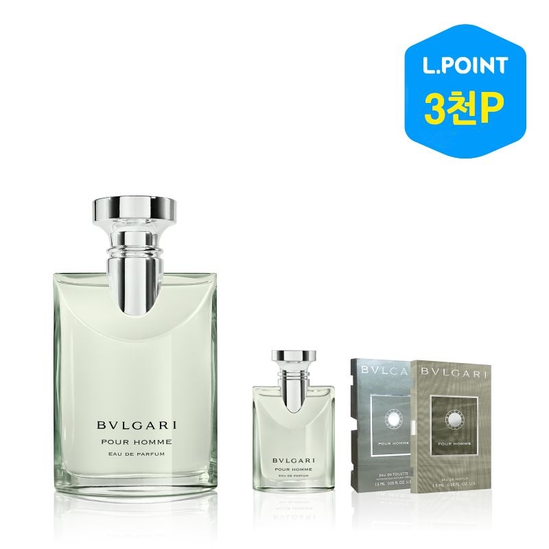[롯데백화점] 불가리 퍼퓸 [10적립] 뿌르 옴므 오 드 퍼퓸 100ML(+5ML+1.5ML 2종)(+ L.POINT 3천점) LE1222582808