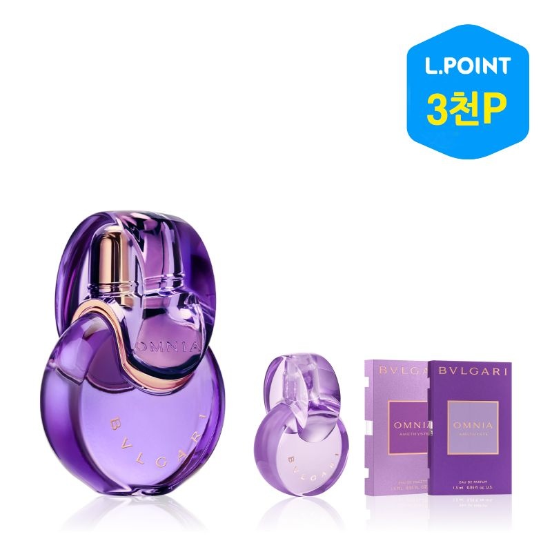[롯데백화점] 불가리 퍼퓸 [10적립] 옴니아 아메시스트 오 드 퍼퓸 50ML(+5ML+1.5ML 2종)(+ L.POINT 3천점) LE1222582767
