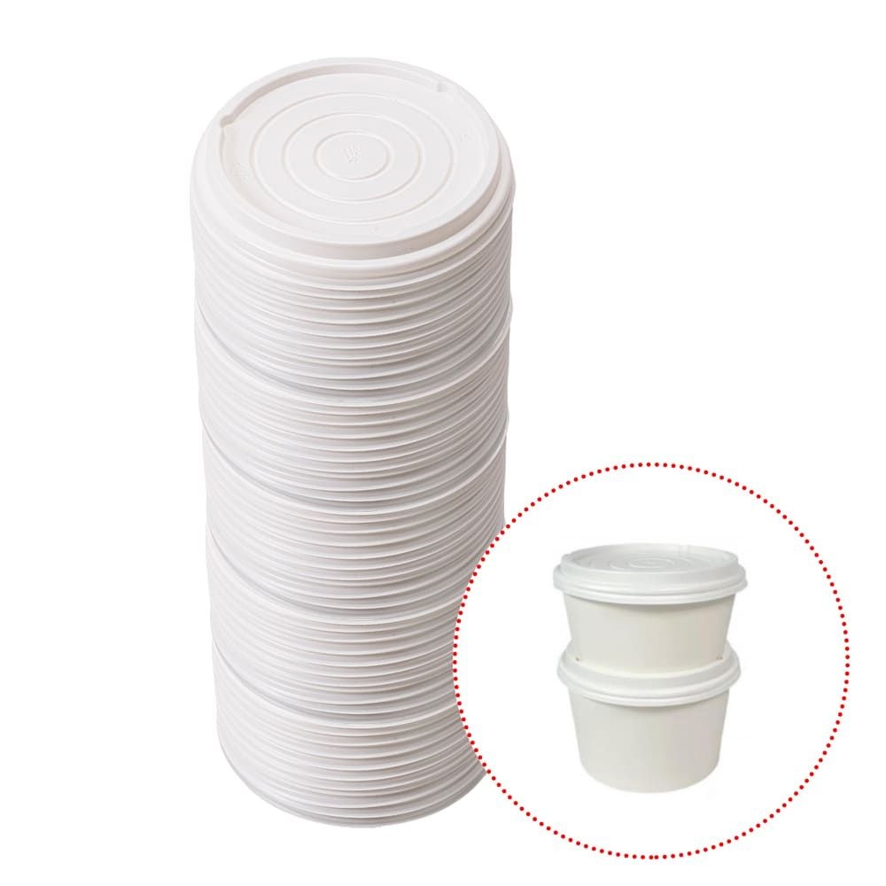 (주)한아름리빙 한미마루 (현대Hmall) 분식 용기 뚜껑 50p 520 750ml 공용 일회용 떡볶이 국물 밥그릇 식당 도시락