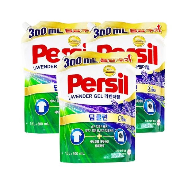 퍼실 딥클린 플러스 라벤더 드럼용 1.8L 3개