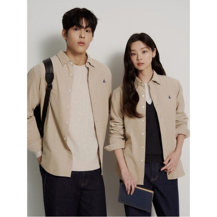 빈폴 멘 [Essential] 남녀공용 코듀로이 솔리드 셔츠 베이지 BC6964E33A