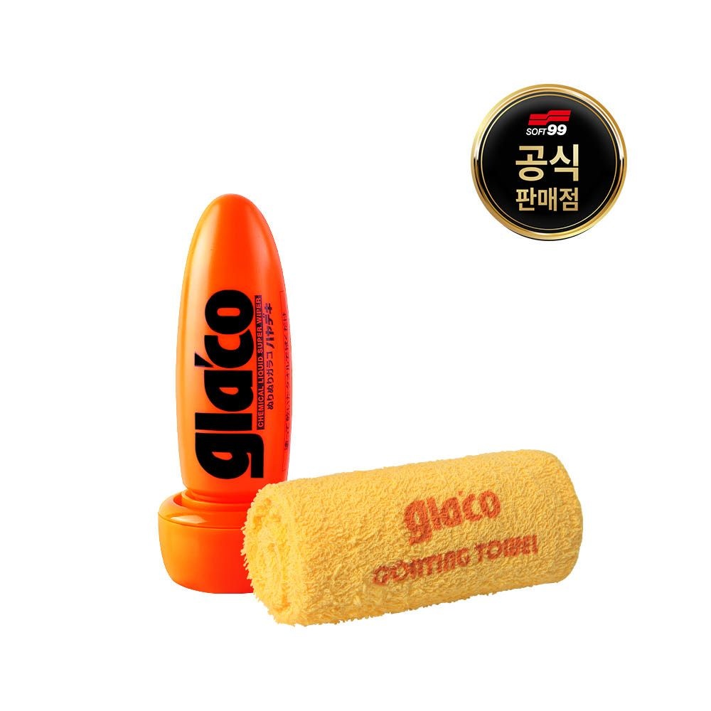 소프트99 즉시건조 유리발수코팅제, 글라코 롤온 인스턴트드라이 G4X플러스(노란색타월) 75ml