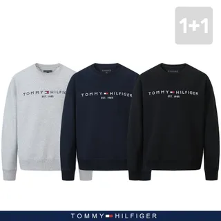 타미힐피거 1+1 [남녀공용] 타미힐피거 자수로고 스웻셔츠