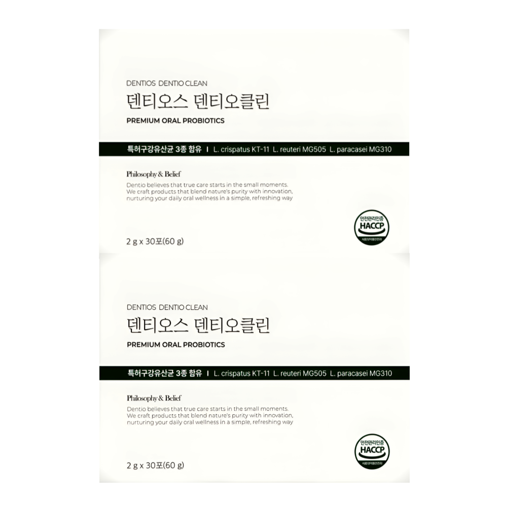 덴티오스 덴티오클린 구강 잇몸 유산균 30포X2박스