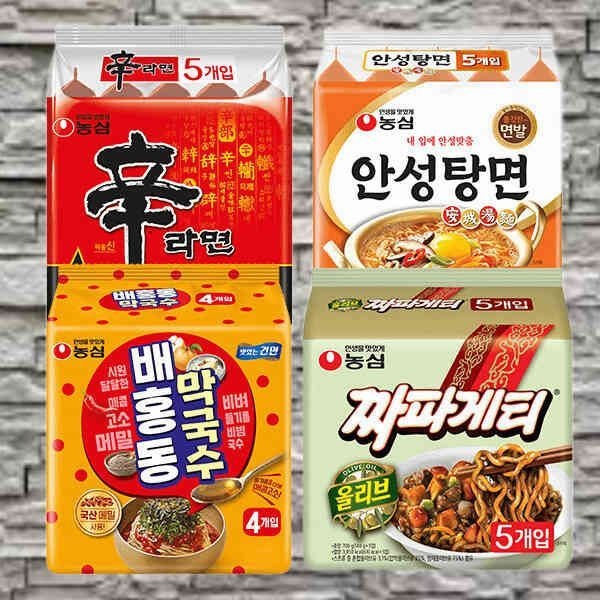 배홍동 막국수 4입+신라면 5입+안성탕면 5입+짜파게티 5입 (총 19봉) 616726
