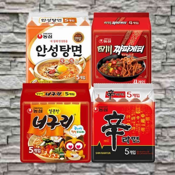 신라면 5봉 + 안성탕면 너구리 +사천짜파게티 4봉(총 19봉) 616707