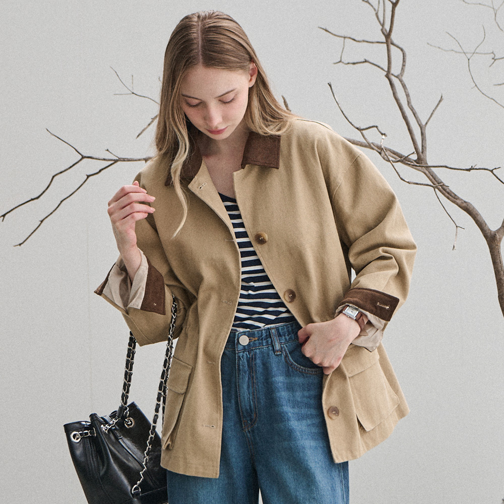 Cotton half work jacket