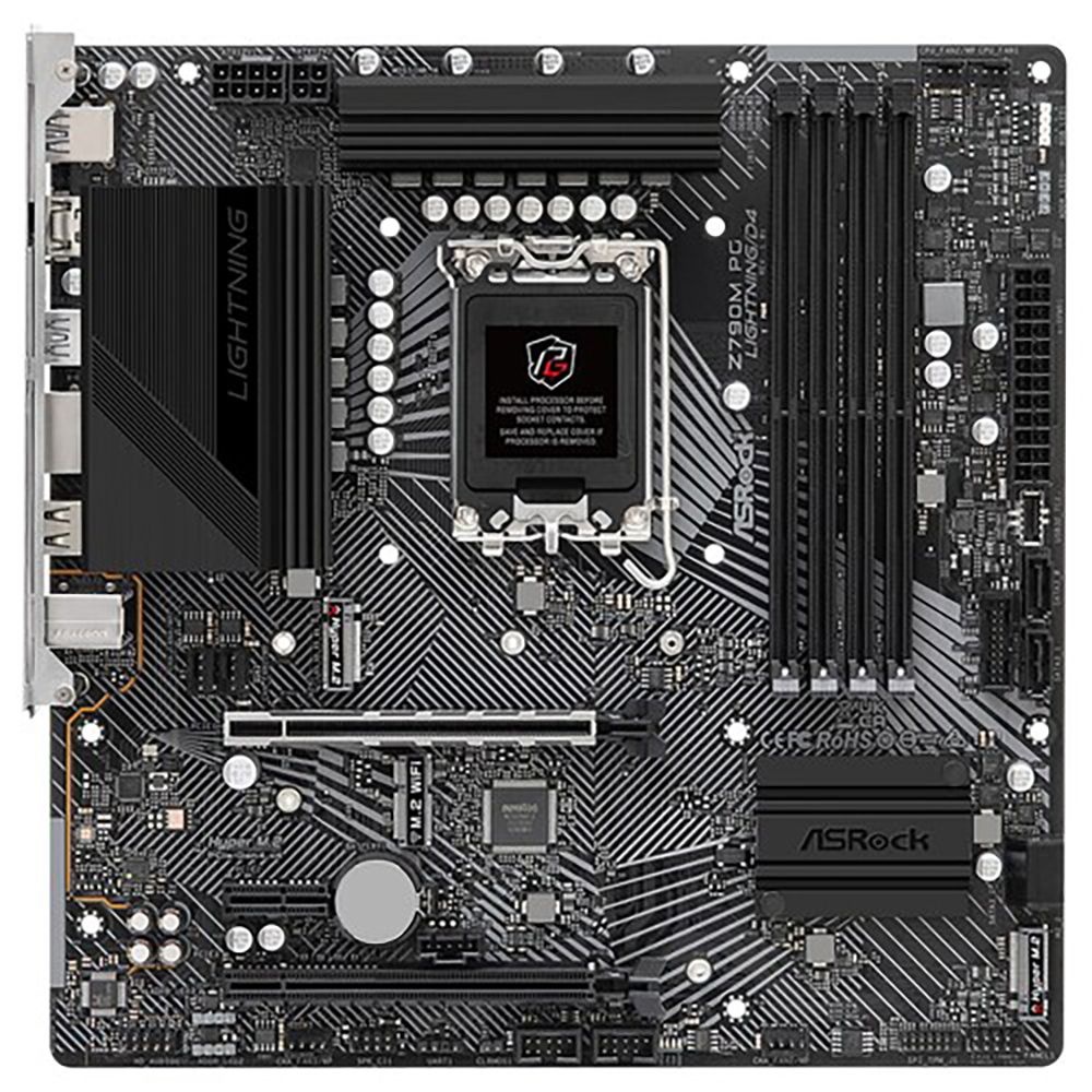 ASRock Z790M PG Lightning D4 M-ATX 1700 소켓 12세대 13세대 14세대 메인보드 백패널 포함