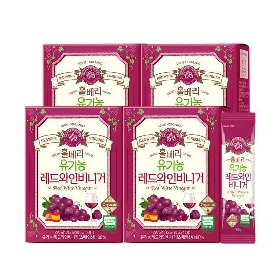 농업회사법인 주식회사 에프앤비바이오/충청남도 천안시 서북구 성환읍 연 홀베리 유기농 레드와인비니거 4박스