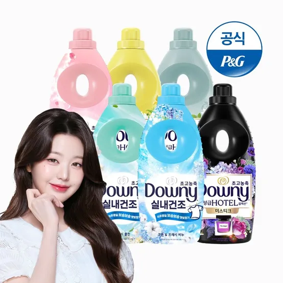 다우니 5성급 호텔컬렉션 미스티크 1Lx6 초고농축 섬유유연제 본품