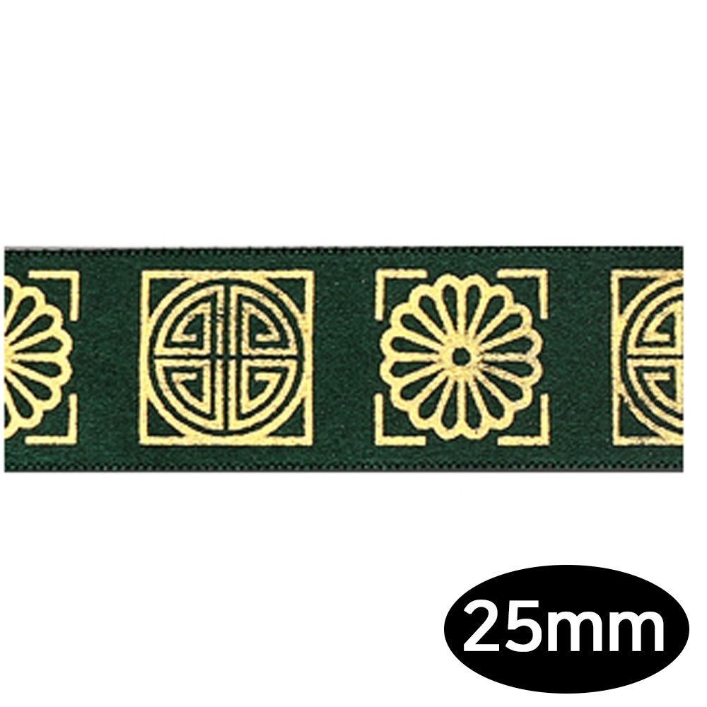 전통문양금박리본A25MM(수박) 선물포장끈 한국전통문양