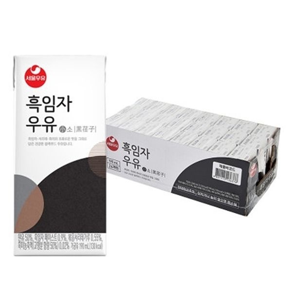 서울우유 흑임자우유 190mlx24개