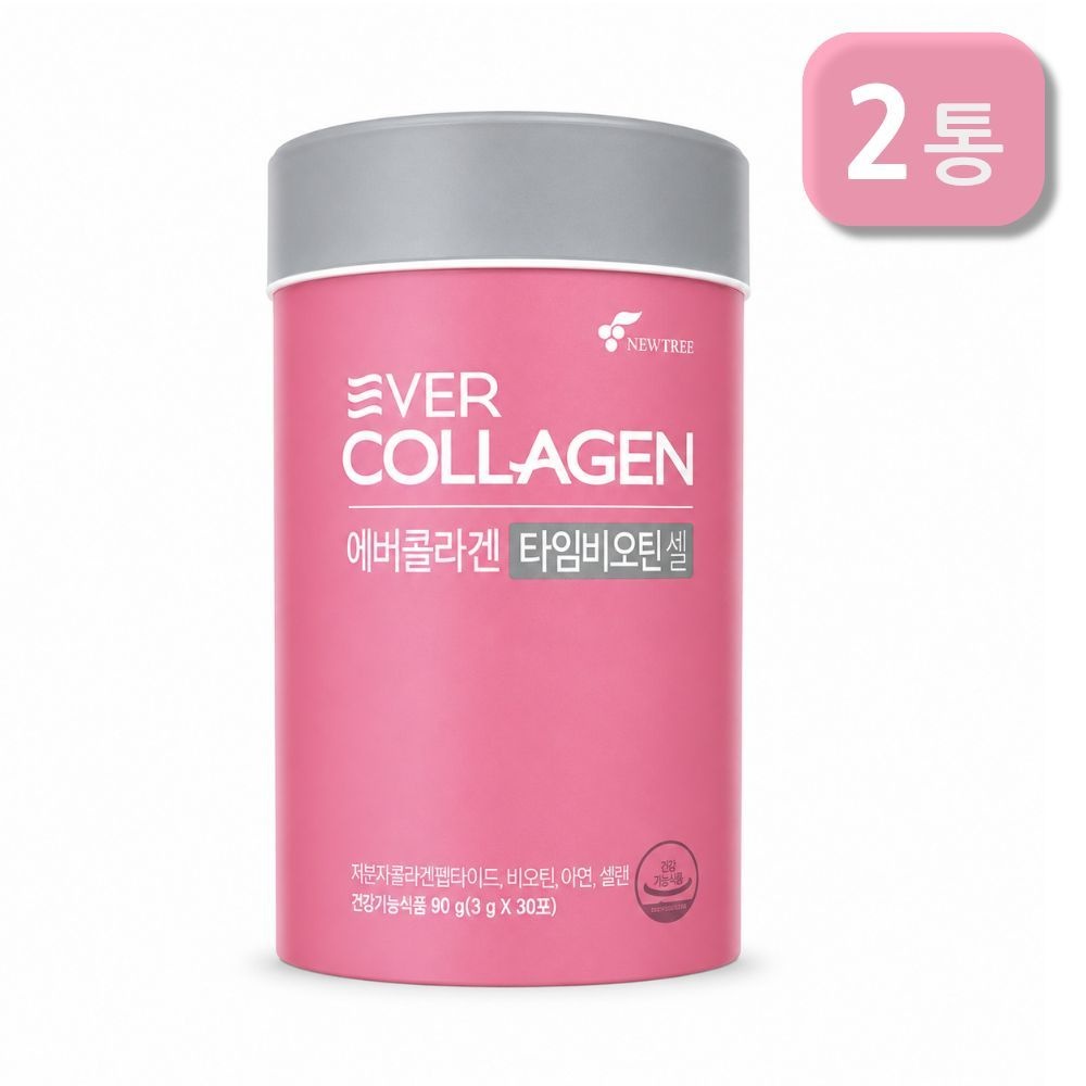 [오늘출발] 에버콜라겐 타임 비오틴 셀 3g x 30포 2통 MJM
