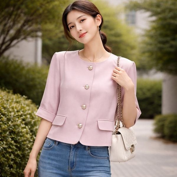 지고트 JR5E0JK523루즈핏 라운드 크롭 자켓 X6Y9Z2A4 A5B8C3D1