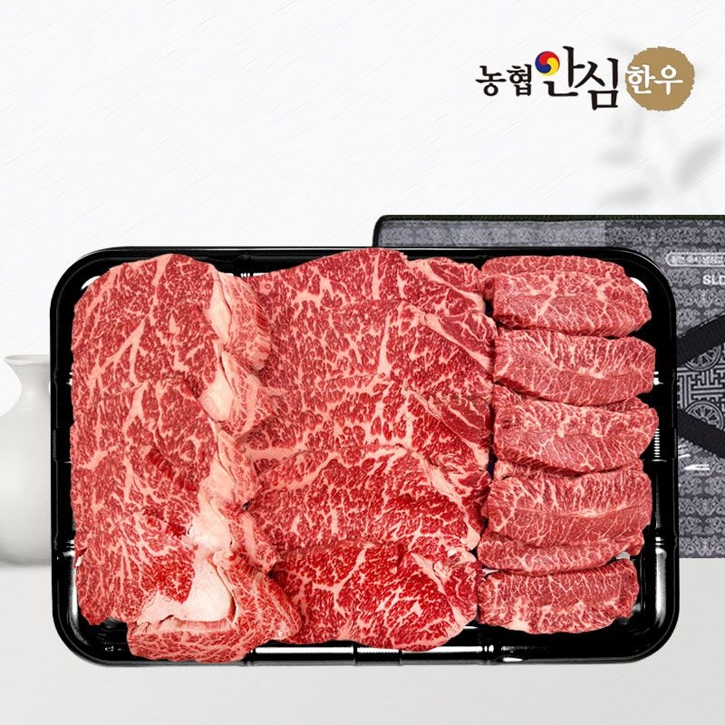 [롯데백화점] 온도씨 1등급 농협안심한우 구이4호 채반세트 (1kg,등/채/특)