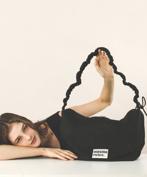 [국내백화점 매장정품] 마스마룰즈 Nylon 2way shirring hobo bag_Black 5014258940
