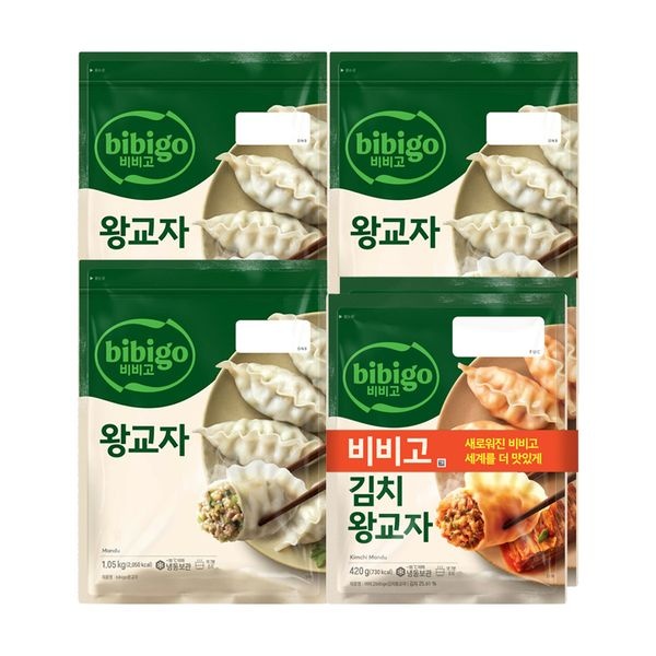 CJ제일제당 (온라인) [CJ] 비비고 왕교자 1.05kg x3봉 + 김치왕교자 420g x2봉