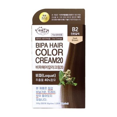 自然に ビワ ヘアカラークリーム20 B2濃茶褐色200ml徳用