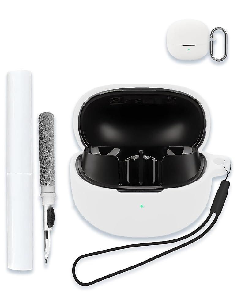 [해외] QCY MeloBuds Pro/HT08A Aadptive 하이브리드 액티브 노이즈 캔슬링 이어버드용 케이스, 부드러운 실리콘 보호 휴대용 스