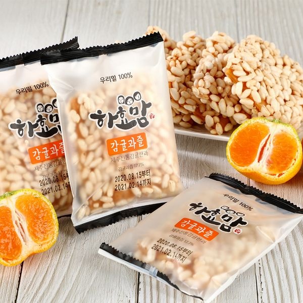 제철진미 하효맘 우리밀 100% 제주 감귤과즐 1봉 240g (30g x 8개입)