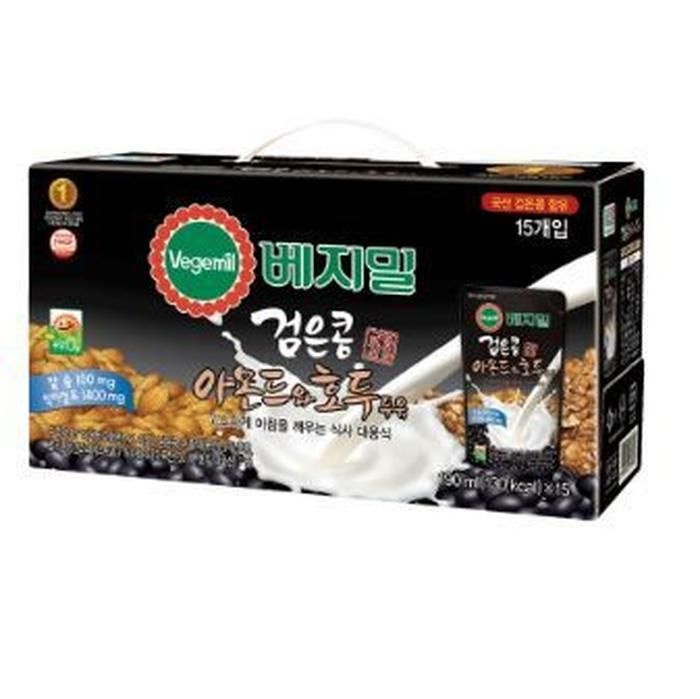 정식품 검은콩 아몬드호두 베지밀 두유 파우치 190ml, 45개