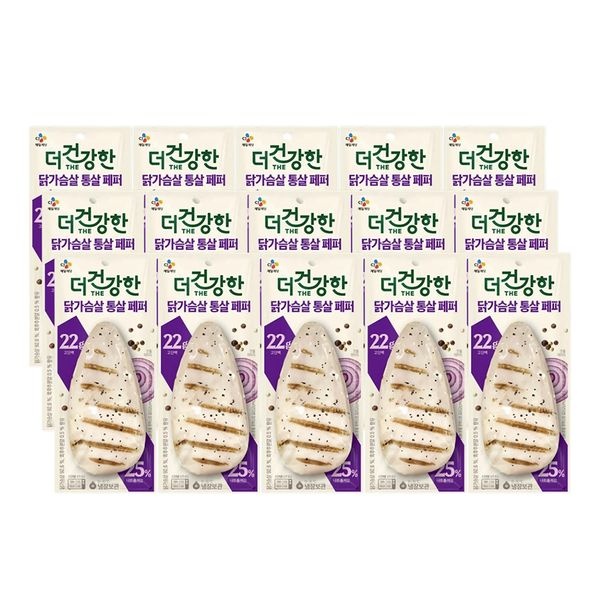 CJ제일제당 (온라인) [CJ]더건강한 닭가슴살 통살 페퍼 100g x15개