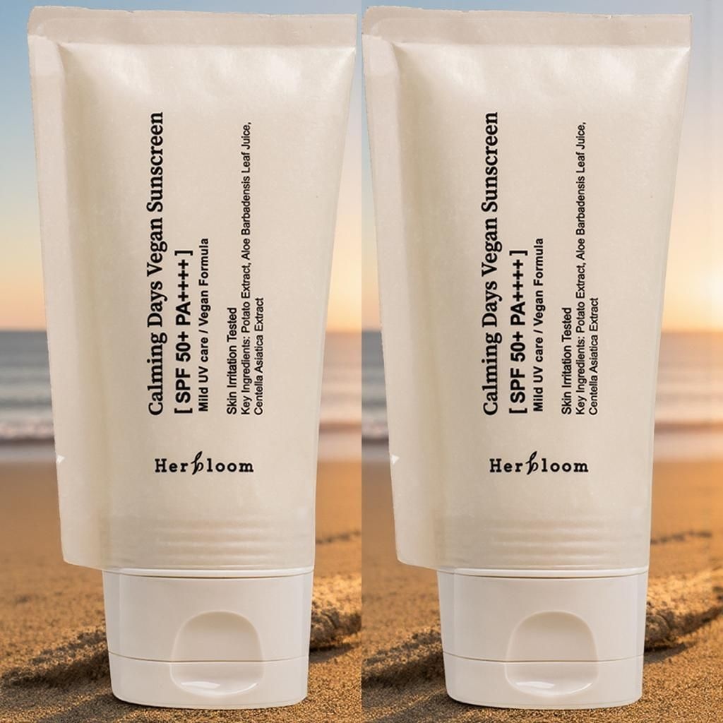 허블룸 로션 카밍 데이즈 비건 선스크린 SPF50+ PA++++ 50ml 2개