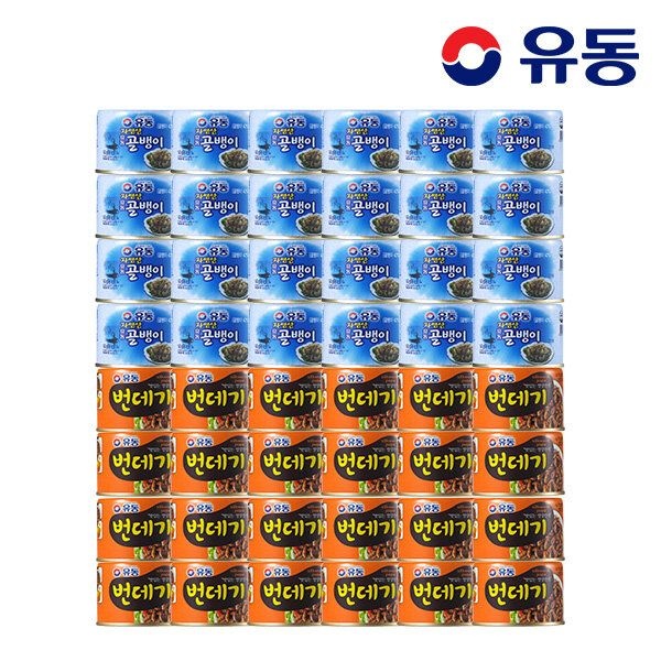 [유동] 자연산골뱅이 140g x24개 +번데기 130g x24개