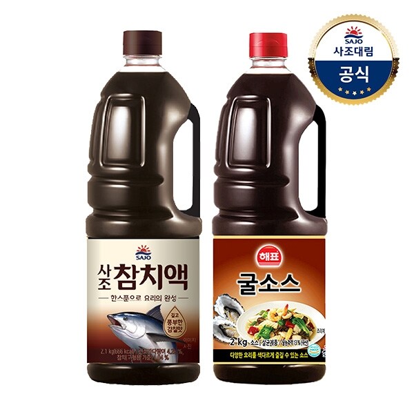 [사조대림] 참치액2.1kg x1개 +소스레시피 굴소스2KG x1개