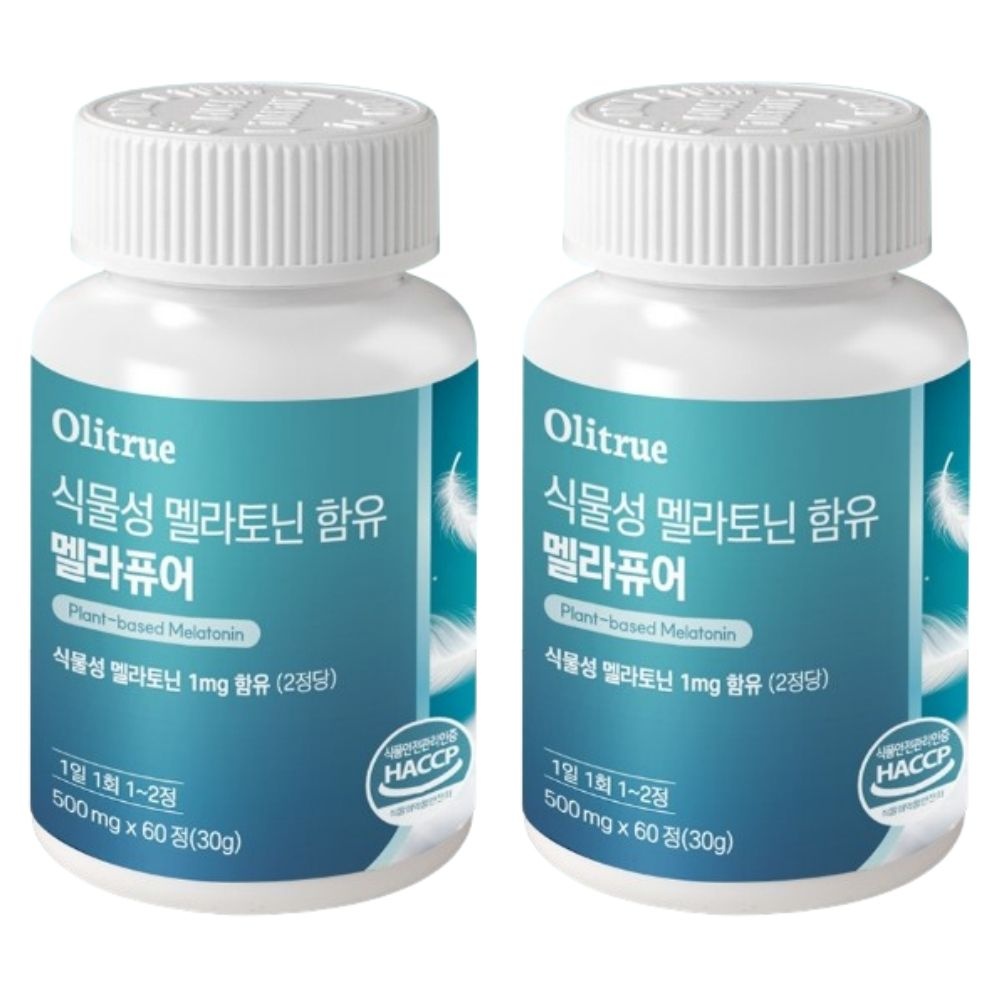 올리트루 식물성 멜라토닌 함유 멜라퓨어 60정 x 2개