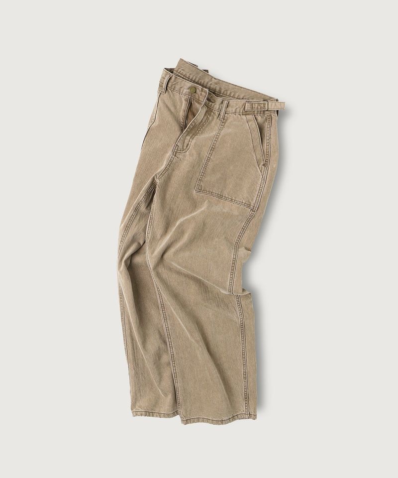10월 17일 배송 무드인사이드 워시드 러프 퍼티그 팬츠_Beige