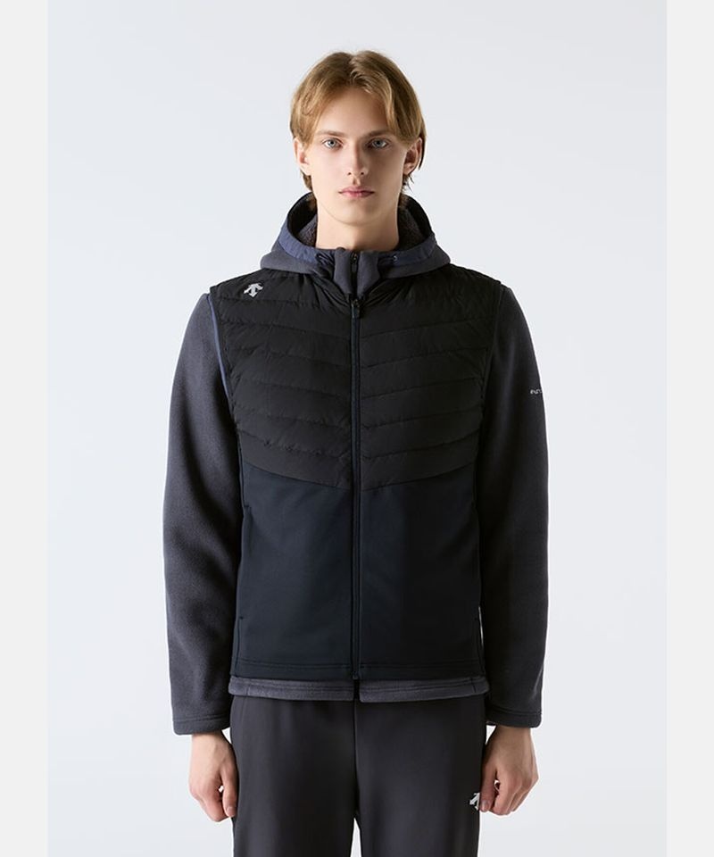 [백화점상품] DESCENTE 러닝 하이브리드 다운 베스트 블랙(SQ323RDV91) SQ323RDV91_BLK0