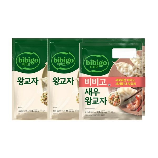 CJ제일제당 (온라인) [CJ] 비비고 왕교자 1.05kg x2개+새우왕교자 315g x2개
