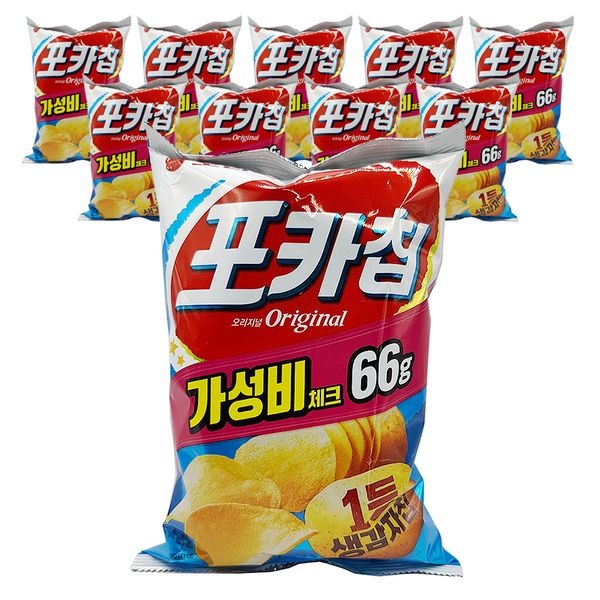 오리온 포카칩 오리지널 66g x 10개