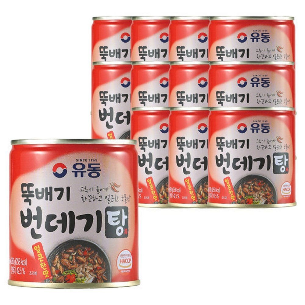 유동 번데기탕 얼큰한맛 280g 12개 술안주 캠핑요리 고단백